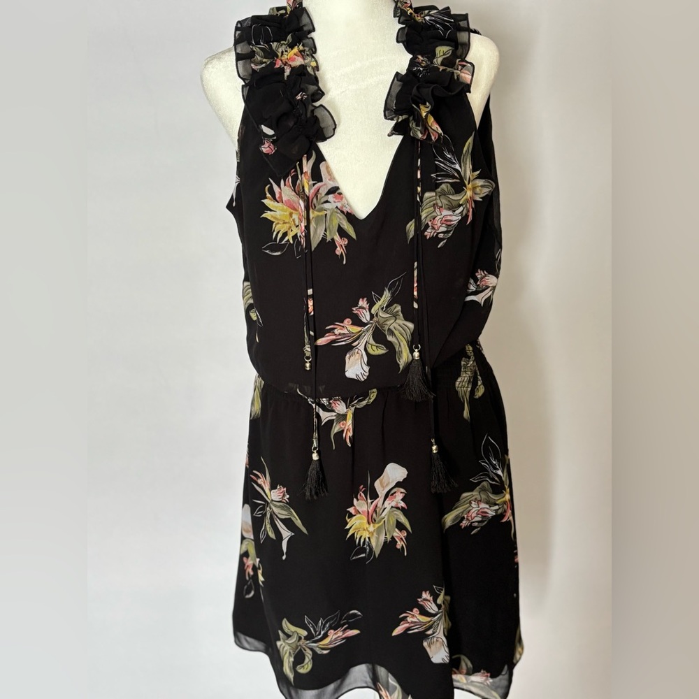 Floral Black Dress size 10